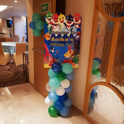 Balloon Pillar Welcome Board
